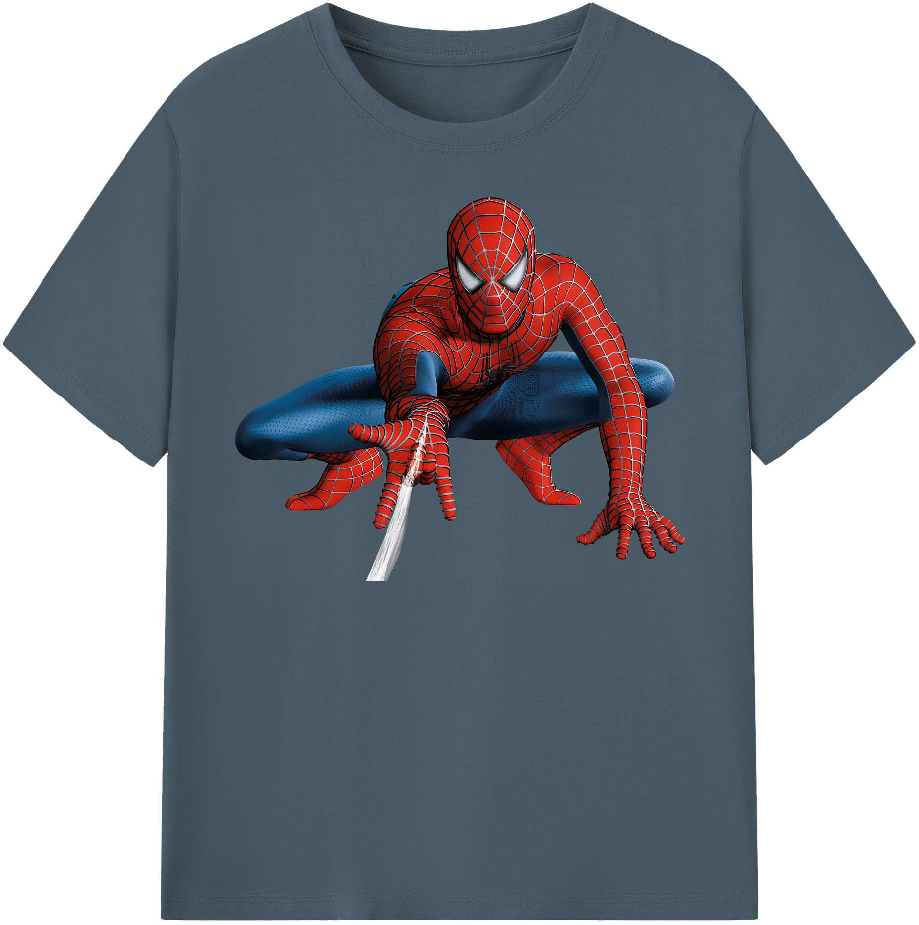 （画像用） Spider Man スパイダーマン 綿100％半袖Tシャツ（フロントプリント）